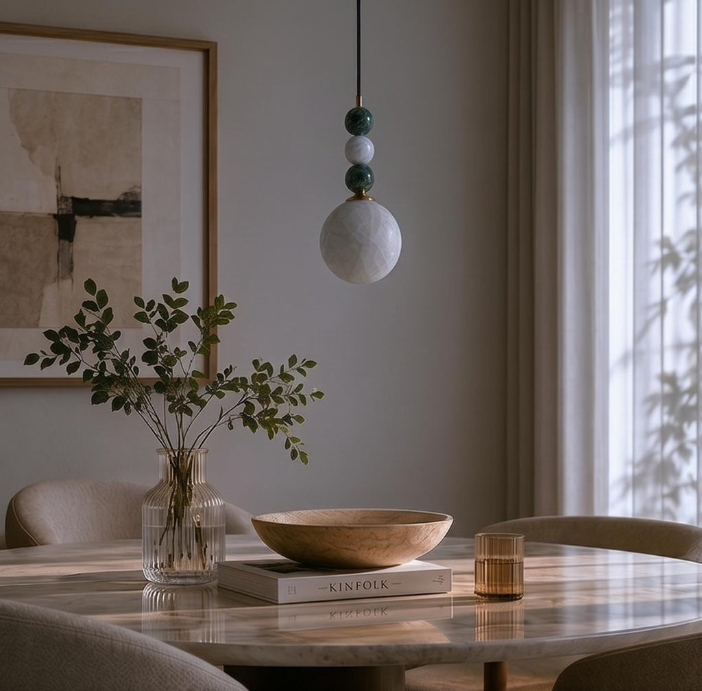 Alabaster Globe Pendant Light