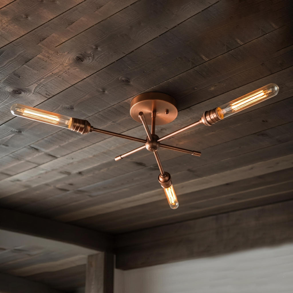 Modern Brass Sputnik Ceiling Light