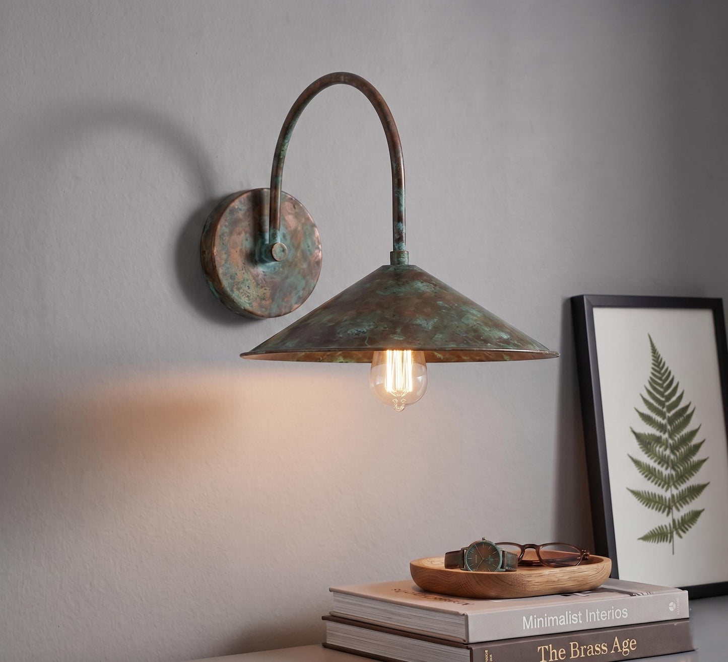 Modern Brass Dome Wall Sconce – 12 Mid Century Industrial Lamp – Kitchen Bedside Lighting Fixture