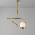 Sculptural Brass Chandelier