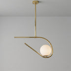 Sculptural Brass Chandelier