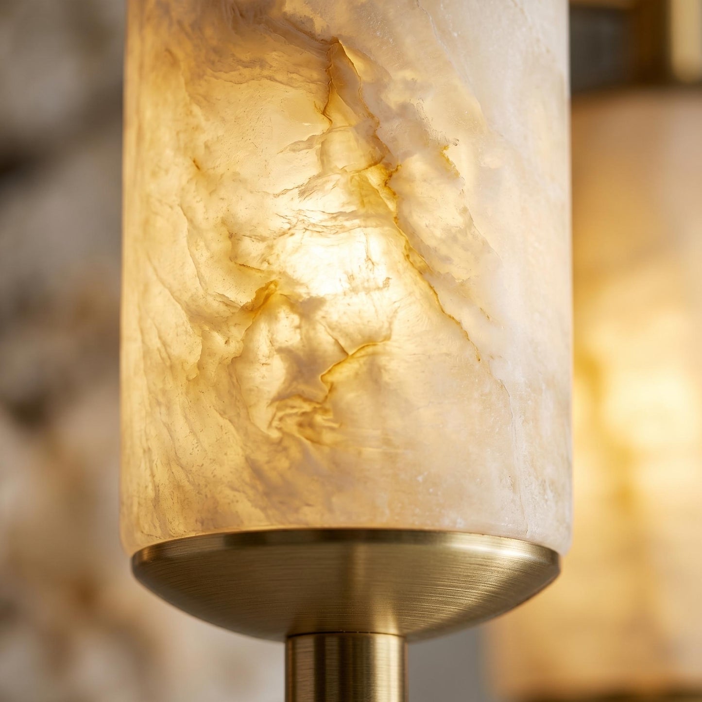 6 Light Alabaster Chandelier, Brass Ceiling Light, Modern Dining Room Chandelier, Luxury Alabaster Lighting, Custom Finish