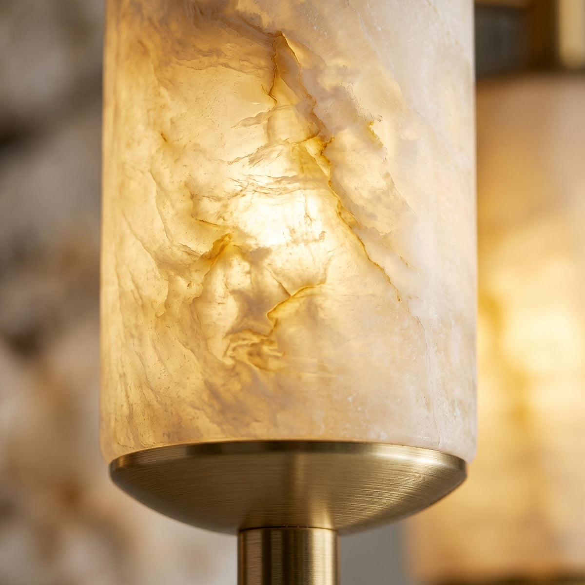 6 Light Alabaster Chandelier