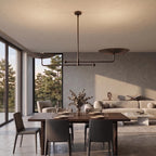 Modern Brass Swing Arm Chandelier