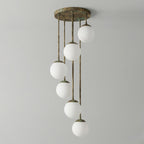 Modern Brass Globe Chandelier