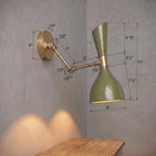 Adjustable Brass Swing Arm Sconce
