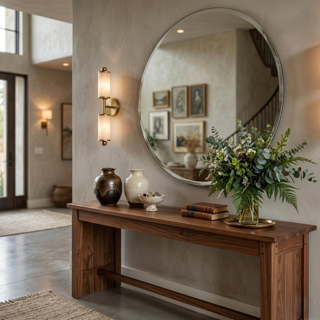 Natural Alabaster Wall Sconce
