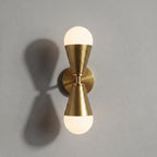 Modern Brass Double Sconce