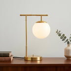 Modern Brass Globe Table Lamp