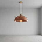 Hammered Copper Dome Pendant Light