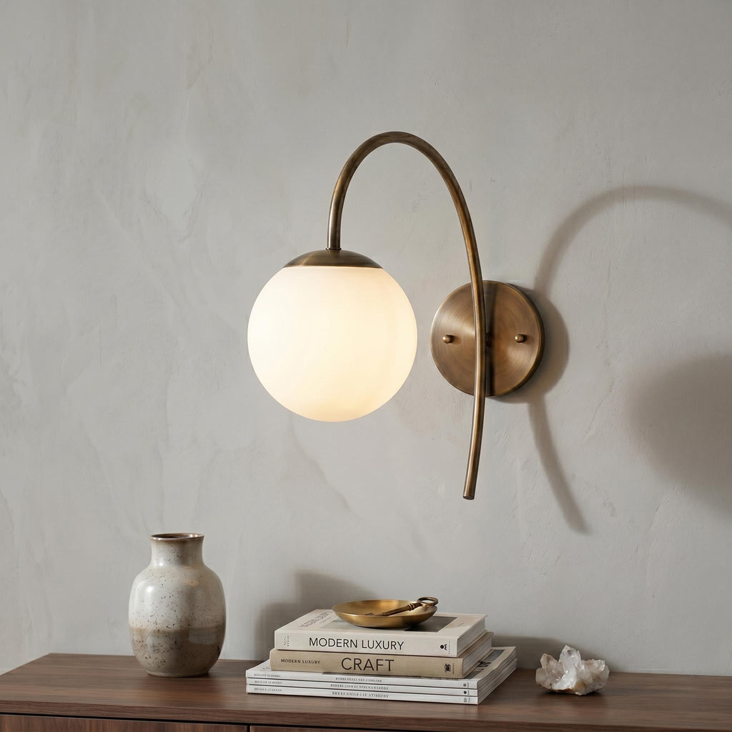 Arched Brass Wall Sconce