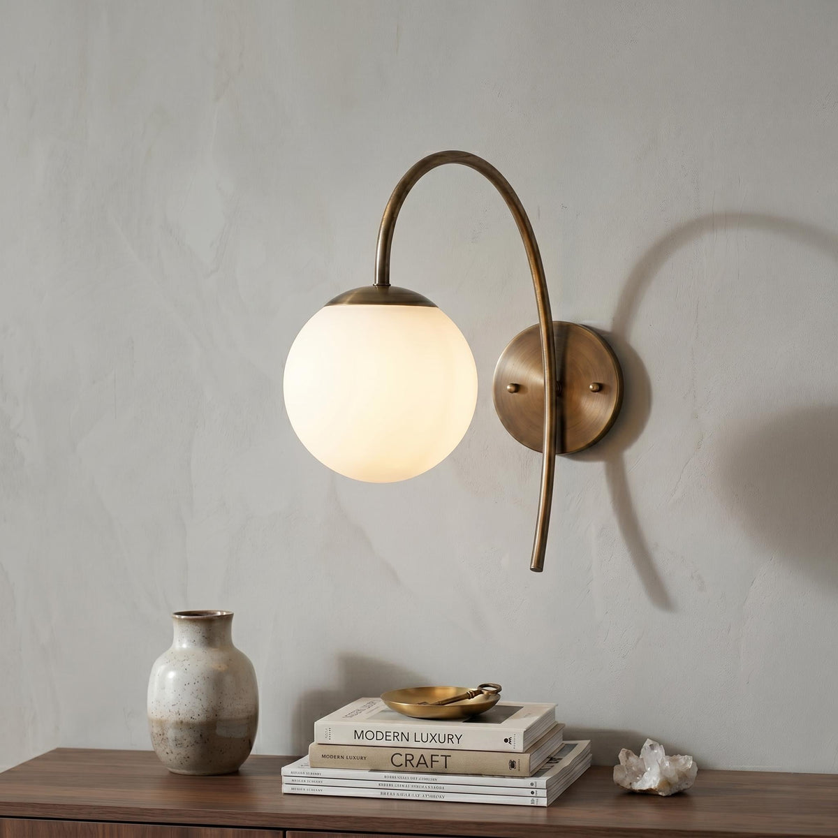 Arched Brass Wall Sconce