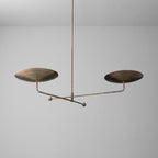Modern Brass Swing Arm Chandelier