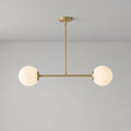 Modern Brass Double Globe Ceiling Light