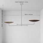 Modern Brass Swing Arm Chandelier