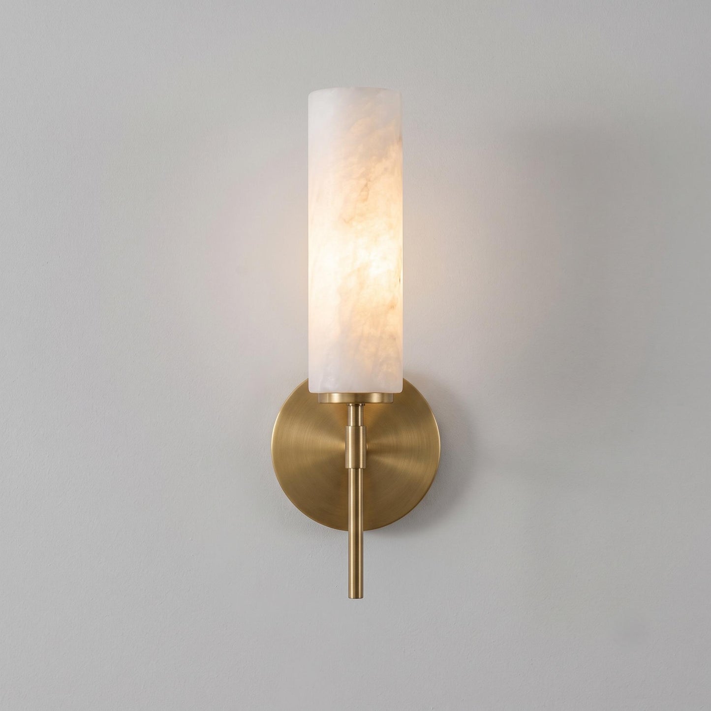 Alabaster Wall Sconce, Modern Brass Wall Lamp, Stone Wall Light, Bathroom Vanity Sconce, Luxury Bedside Light, Minimal Wall Fixture