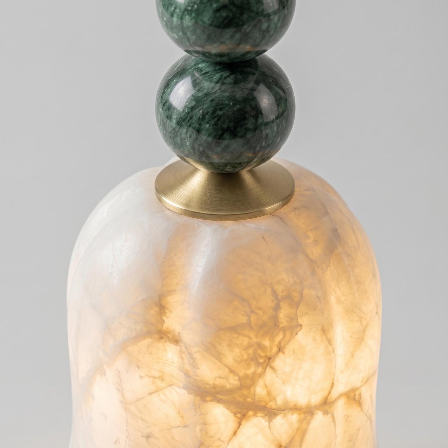 Alabaster Pendant Light, Brass Hanging Lamp, Stone Beaded Pendant, Luxury Kitchen Island Lighting, Custom Fixture