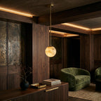 Alabaster Globe Pendant Light