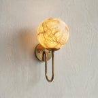 Alabaster Globe Wall Sconce