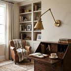 Handmade Solid Brass Swing Arm Wall Lamp