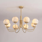 Natural Alabaster Globe Chandelier