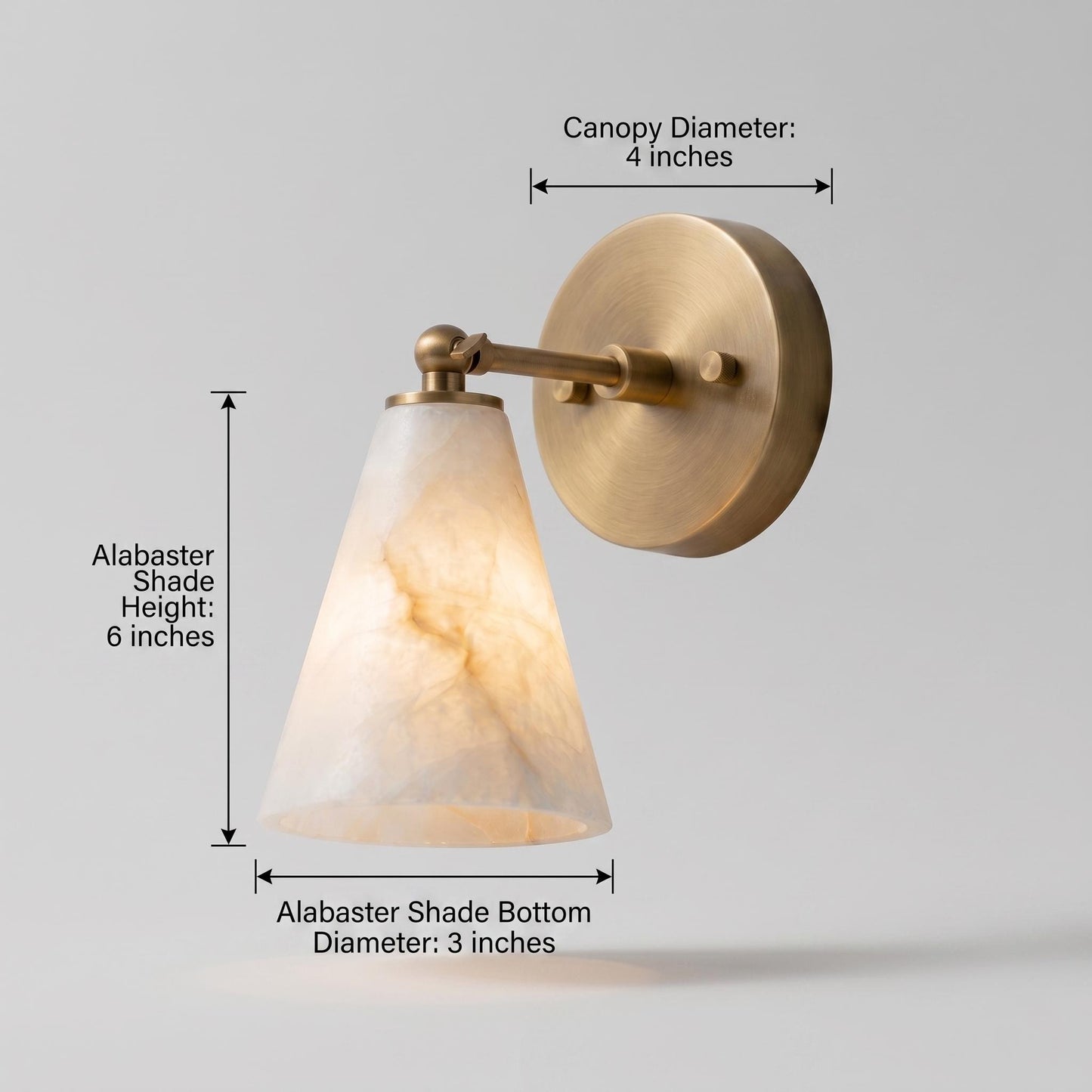 Modern Alabaster Wall Sconce, Brass Wall Light, Luxury Marble Wall Lamp, Bedroom Bedside Sconce, Bathroom Vanity Light, Handmade Lighting