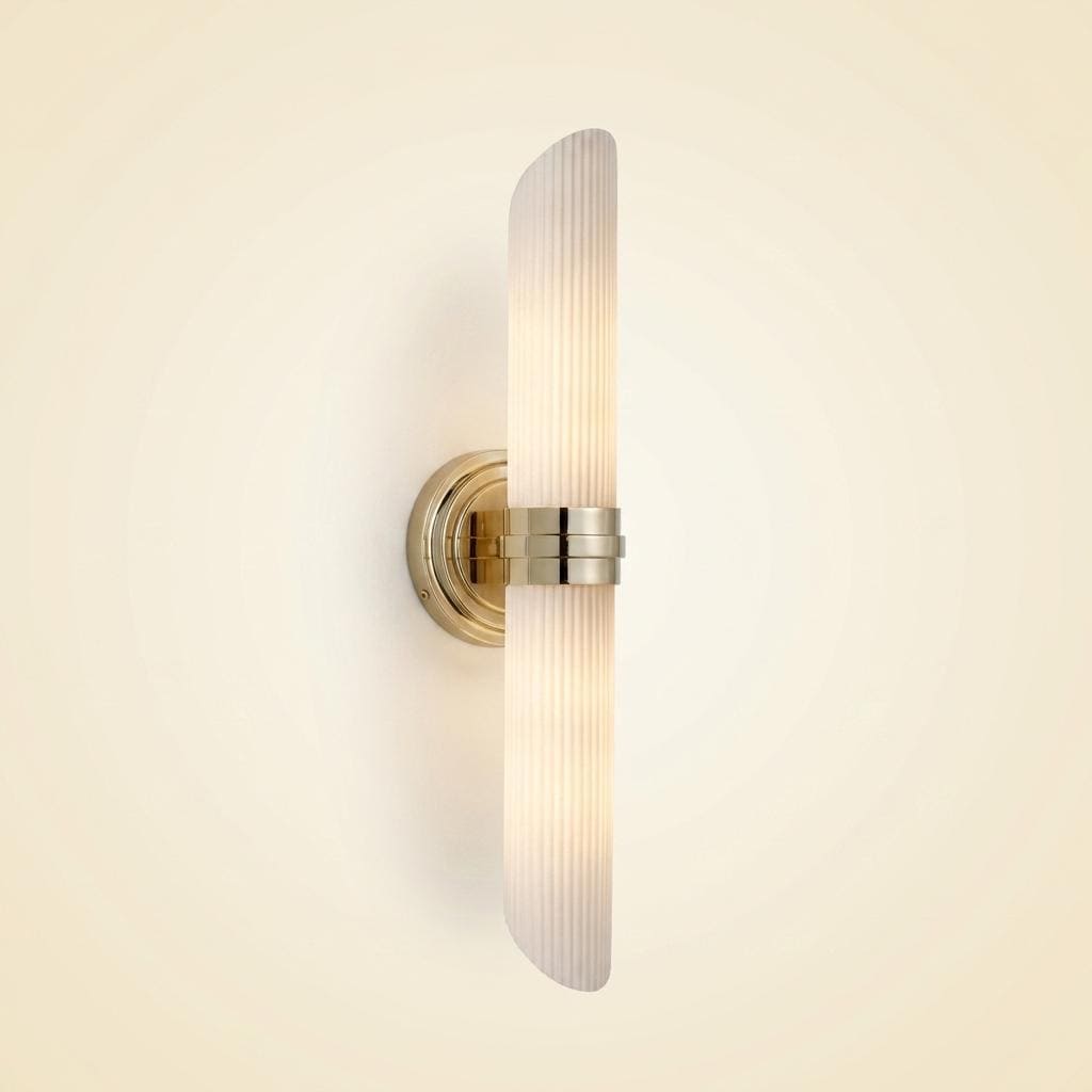 Modern Alabaster Wall Sconce, Fluted Stone Wall Light, Luxury Alabaster Lamp, Contemporary Bathroom Vanity Light, Handmade Sconce