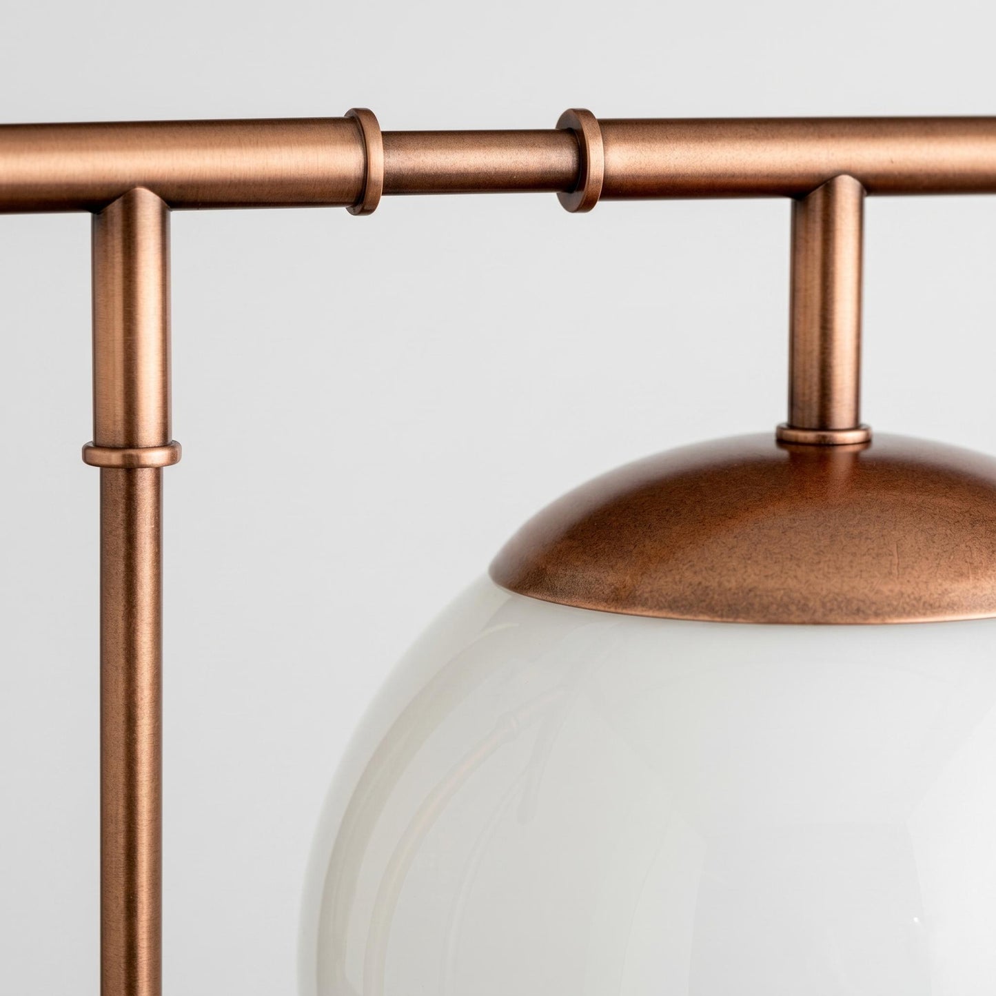 Modern Brass Globe Table Lamp – Frosted Glass Ball, Mid Century Desk Light