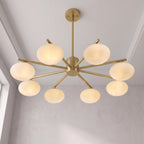 Brass Globe Chandelier