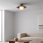 Modern Brass Flush Mount Ceiling Light