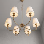 Modern Brass 6-Light Chandelier