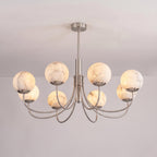 Natural Alabaster Globe Chandelier
