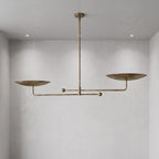 Modern Brass Swing Arm Chandelier