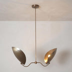 Mid Century Brass Lily Chandelier