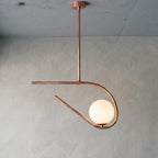 Sculptural Brass Chandelier