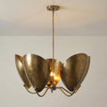 Handcrafted Brass Petal Chandelier