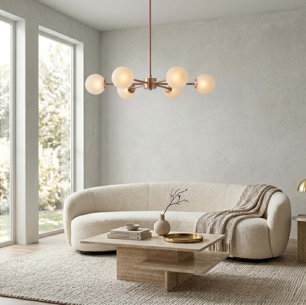 6 Light Globe Chandelier