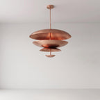Modern Brass Tiered Chandelier