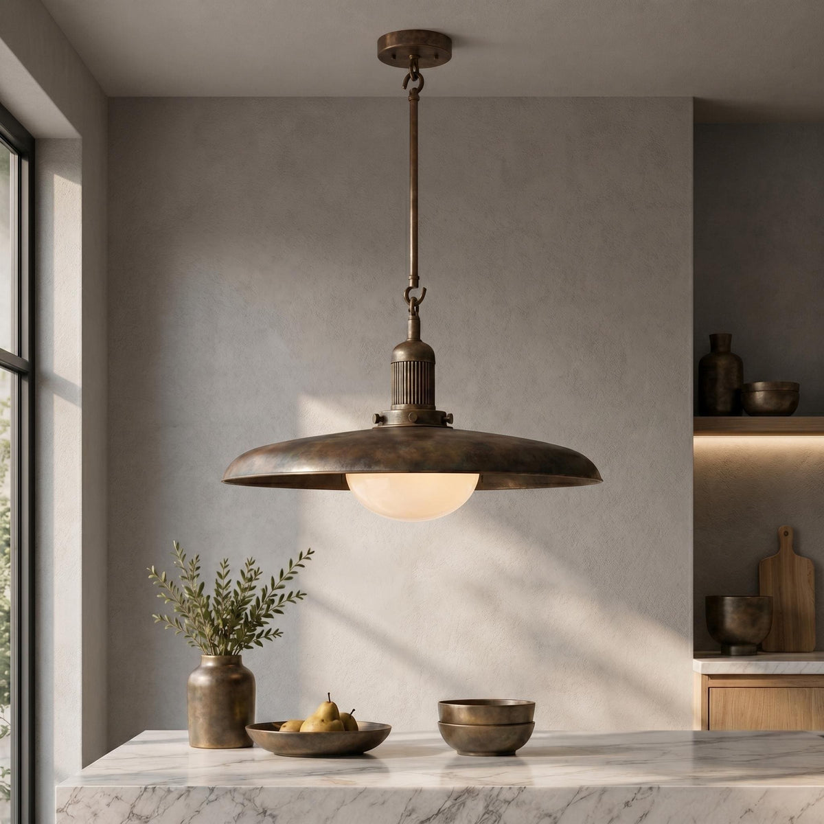 Antique Brass Pendant Light