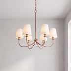 Modern Brass 6-Light Chandelier