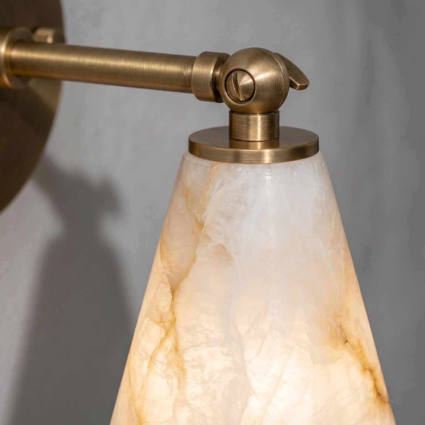 Modern Alabaster Wall Sconce, Brass Wall Light, Luxury Marble Wall Lamp, Bedroom Bedside Sconce, Bathroom Vanity Light, Handmade Lighting