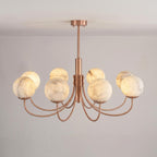 Natural Alabaster Globe Chandelier