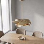 Modern Sculptural Brass Pendant Light