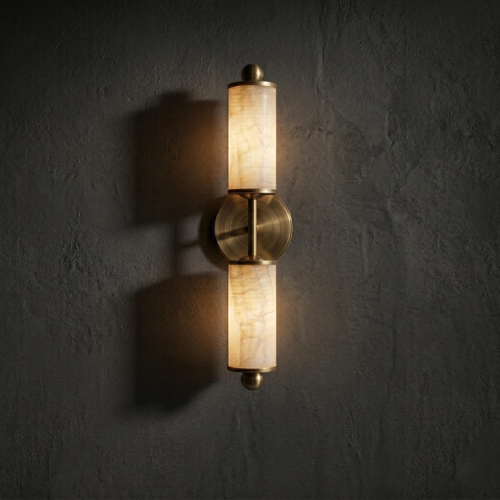 Natural Alabaster Wall Sconce