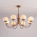 Natural Alabaster Globe Chandelier