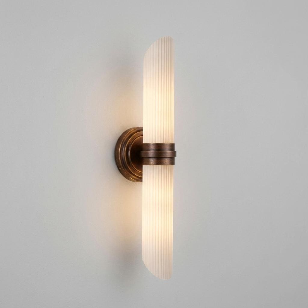 Modern Alabaster Wall Sconce, Fluted Stone Wall Light, Luxury Alabaster Lamp, Contemporary Bathroom Vanity Light, Handmade Sconce