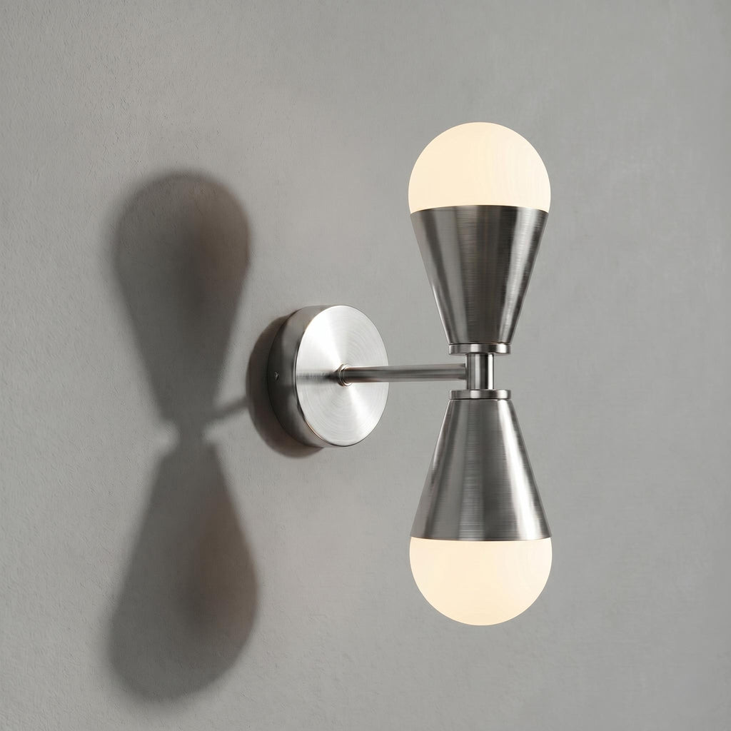 Modern Brass Double Sconce