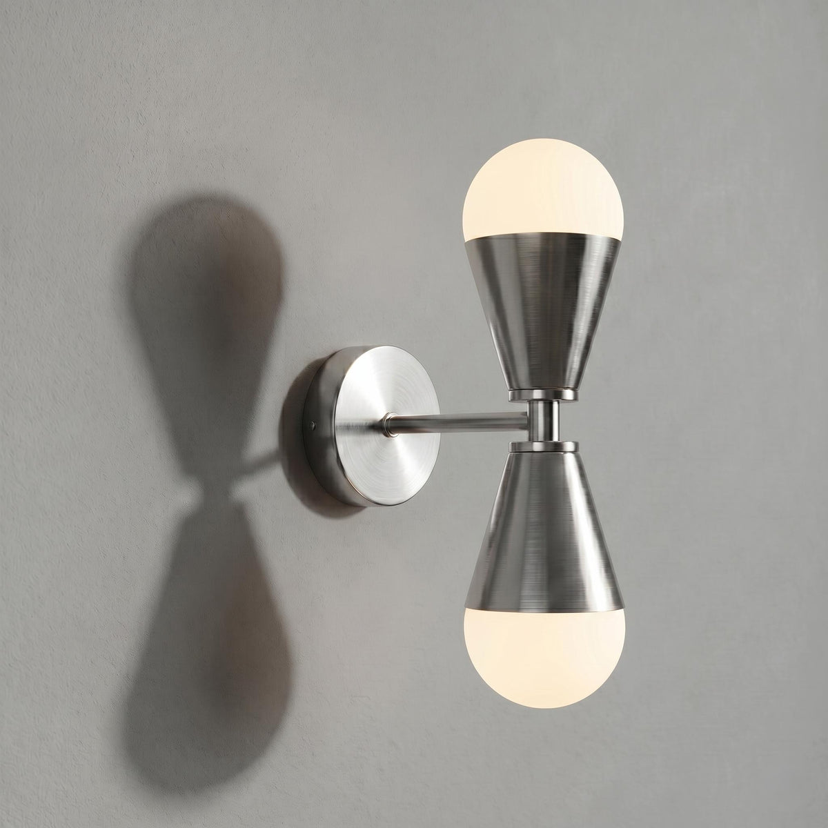 Modern Brass Double Sconce