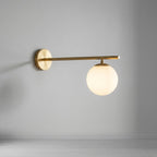 Brass Globe Wall Light