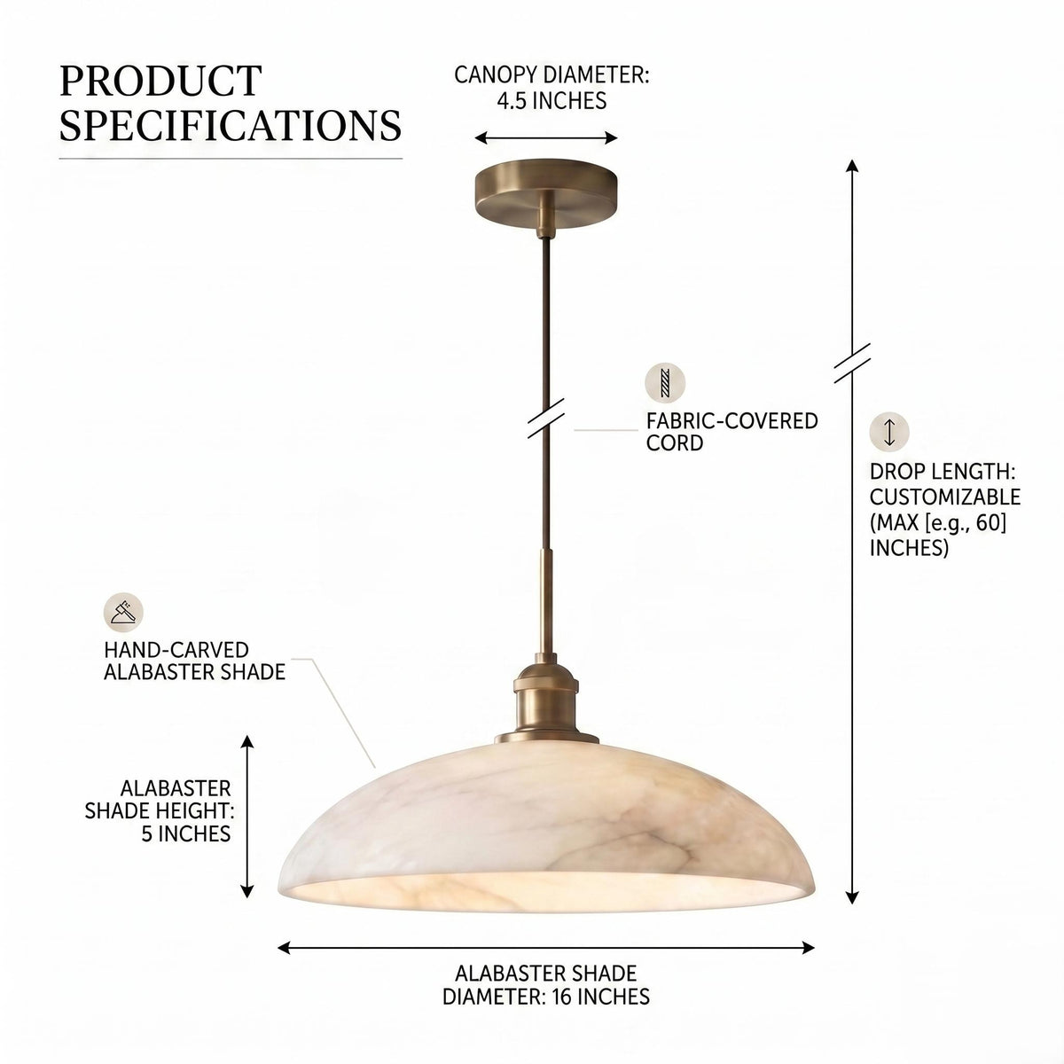 Alabaster Pendant Light
